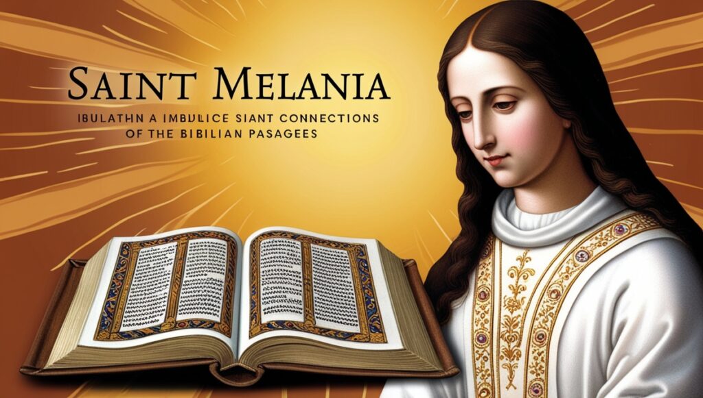 Saint Melania: The Biblical Connection