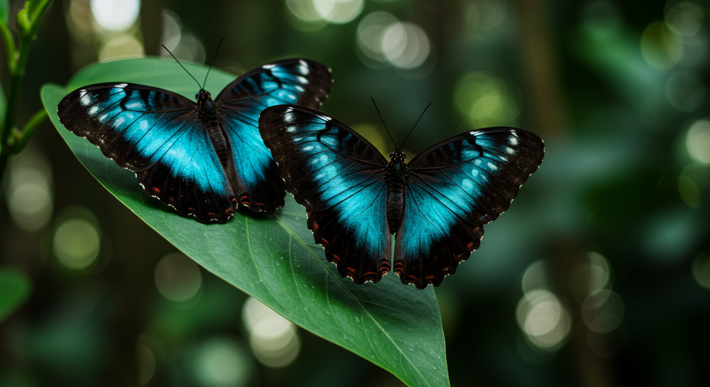 Black & Blue Butterflies